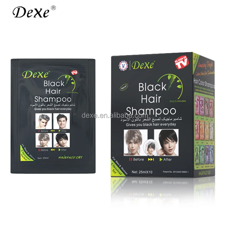 OEM 100% Cover White Hair Fast Dye Black Hair Shampoo best dye cream for make the man women hair black peranment