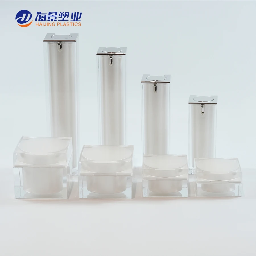 
Wholesale easy to open square shape cosmetic container pump 30ml 100 ml plastic sample bottles 