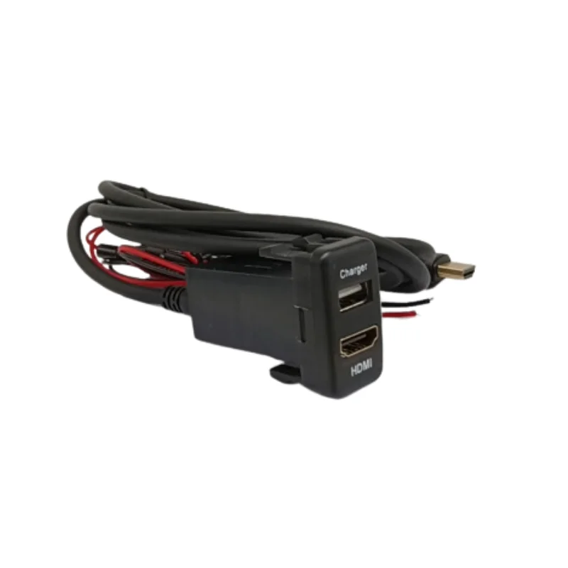 12V Dual Usb Blue Led Car Boat Marine Socket Electric Vehicle Usb Quick Charge Socket With Hdmi Adapter