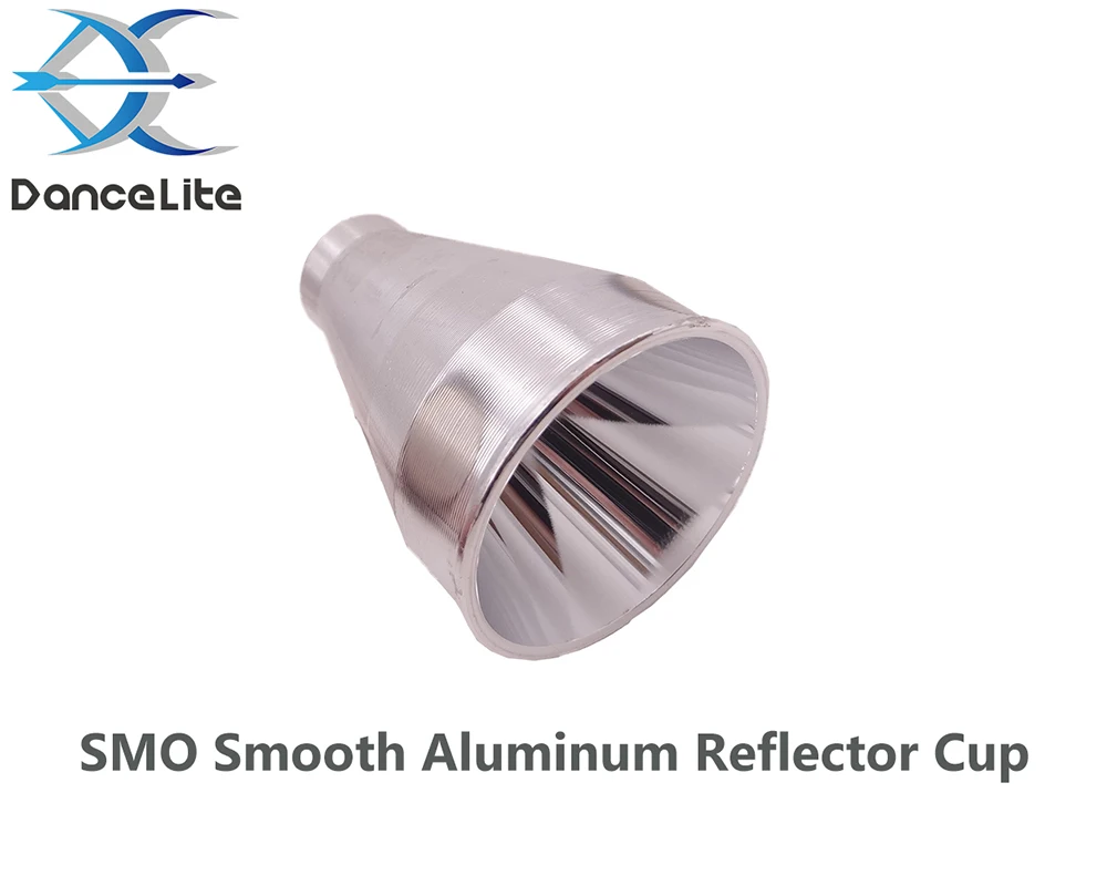 NEW (Dia:41.5mmxH:57.5mm) LED Flashlight Deep Reflector Aluminum Smooth SMO Torch Light Cup For Long Light Range