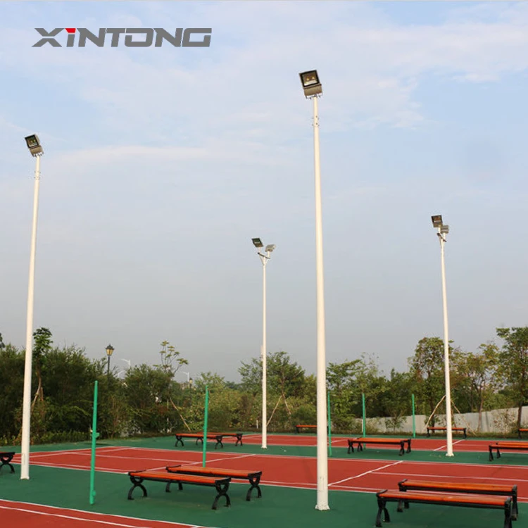 30 meters round stadium high mast lighting poles drawing telescopic cctv camera mast pole