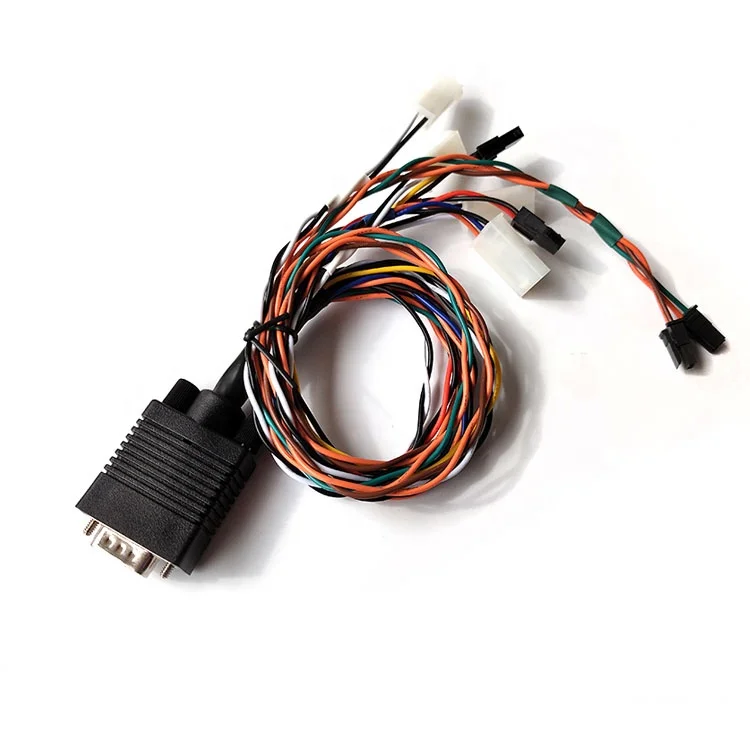 VGA 15PIN Male to molex TE JST connector custom cable assembly