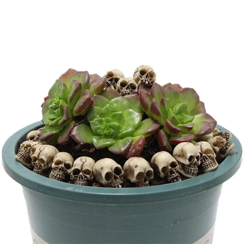 New Halloween Small  Resin Gothic Style Ornament Compact Potted Desktop Craft