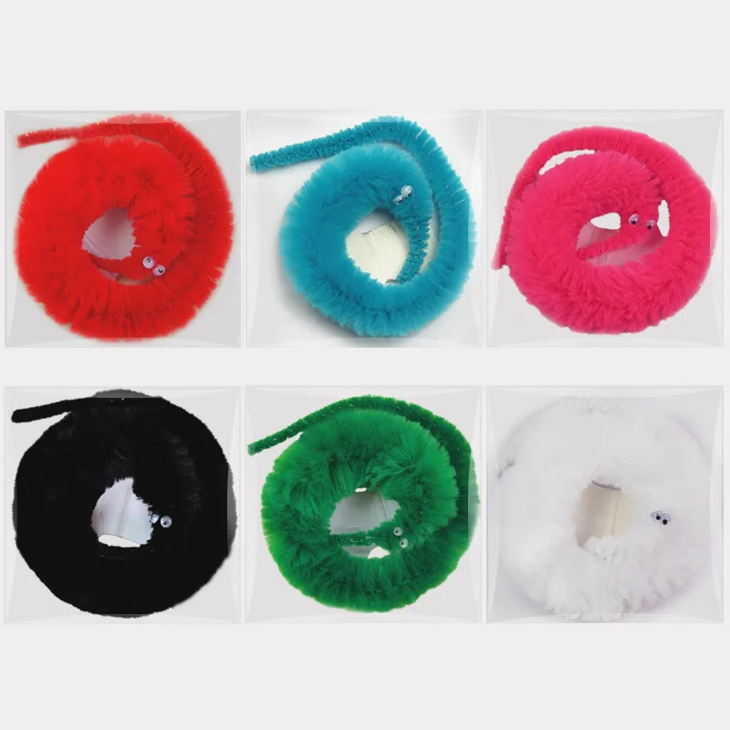 Street Magic Funny  Wiggle Twist Worm 23 cm  Plush Worm  Magic Trick Wiggly Plush  Rainbow Color Worm Toy