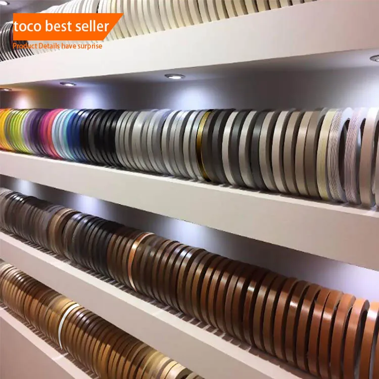 Toco 3m 8101 cabinet kitchen banding pmma pre glued board trim plastic furniture protective pvc edge strips
