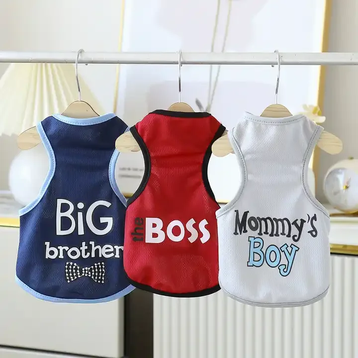 Dog Sweatshirt Pet T-Shirt Dog Summer Apparel Puppy Pet Clothes for Dogs Cute Soft Vest Football Team 3pcs/packs