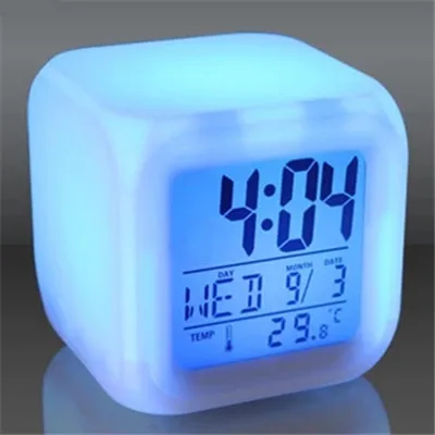 Best Promotional Gift, 7-color Led Light Digital Calendar Clock Gifts