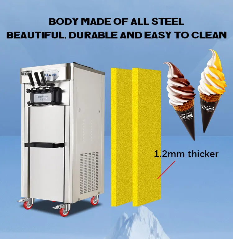 SICOTCNA portability  ice cream  making machine cold drink shop easy to operate Maker small ice cream making machine