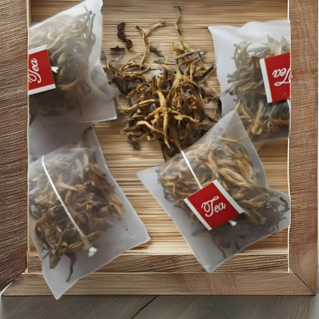 Manufacturer Supply Small Bag Organic Yunnan Golden Thread Dianhong Black Tea Fermented Tea  Packaging  bag tea