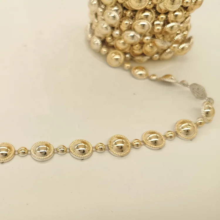 
wholesale gold plated chain with pearl for wedding art 