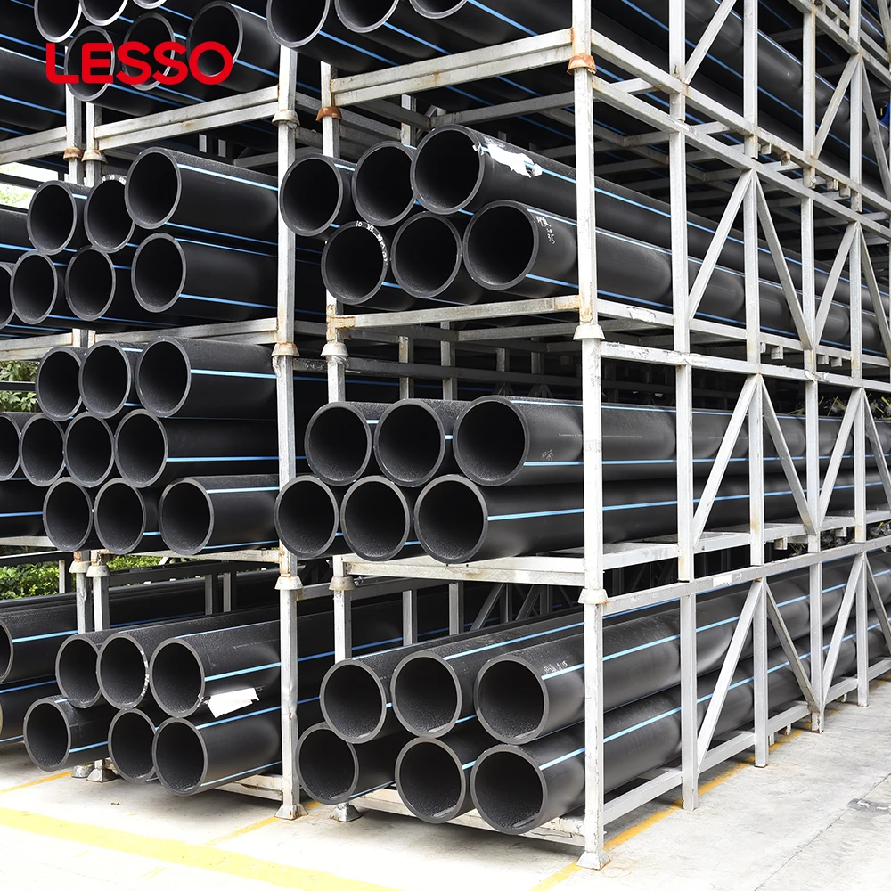 LESSO long service life corrosion resistance blue black 110 160 180 200 250 315 355 400 450 90mm pe pipes