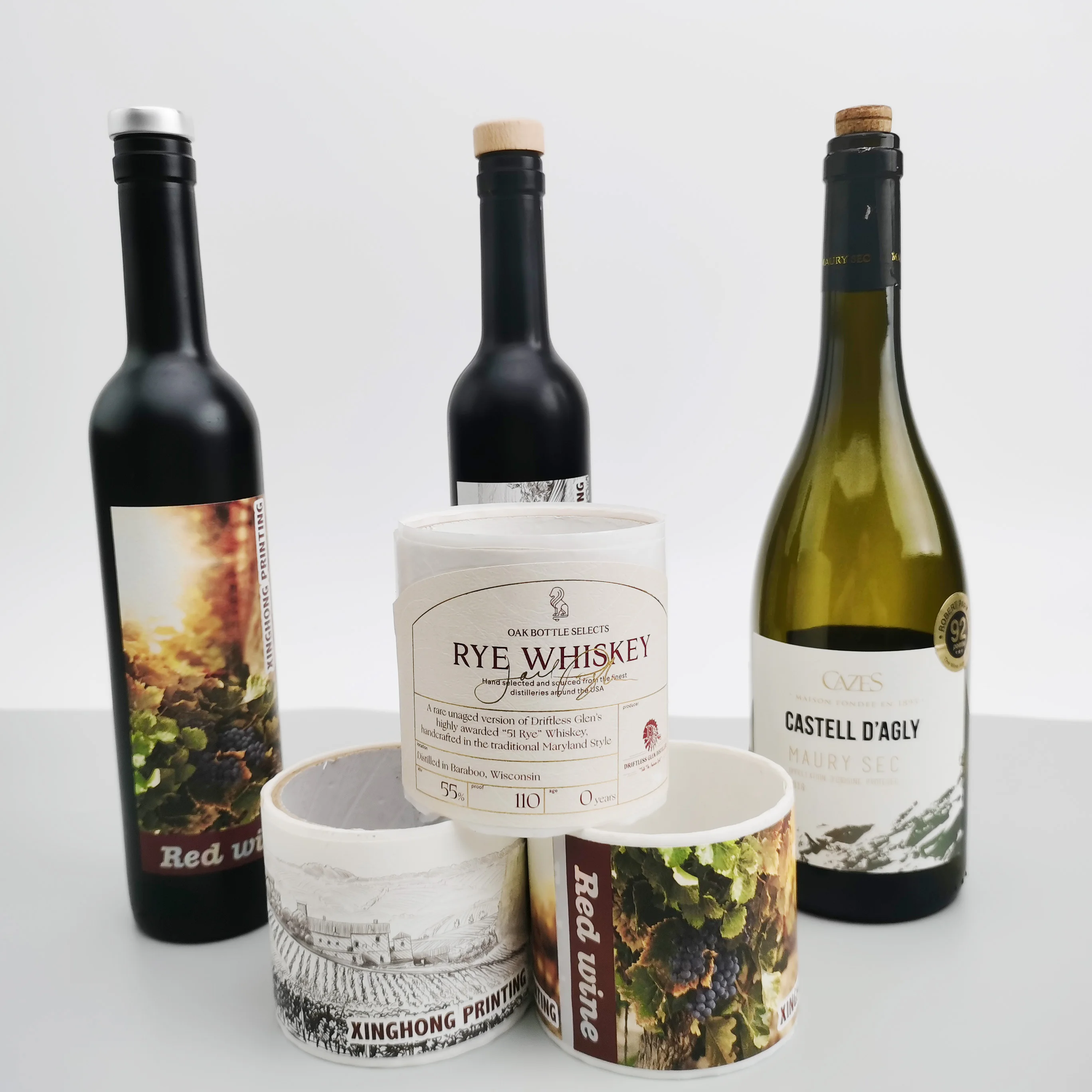 Customizable Printing Plain Sticker Paper Label Small Bottle Private Wine Wedding