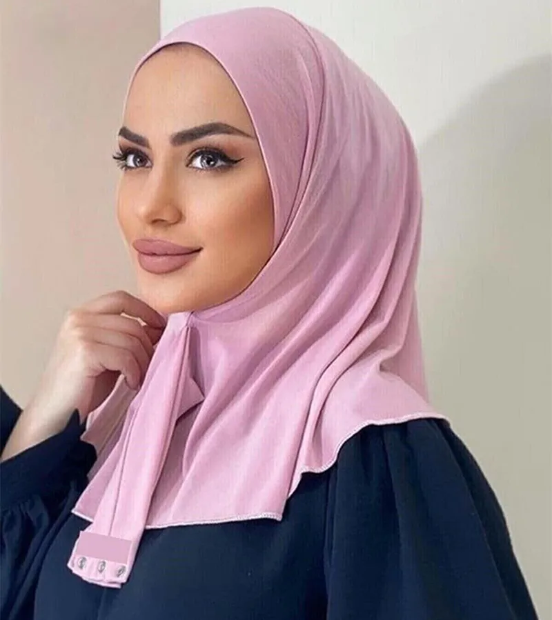 Wholesale 2022 Summer Plain Muslim Hijab Cap Hat Women Instant Scarf Hijab Tie