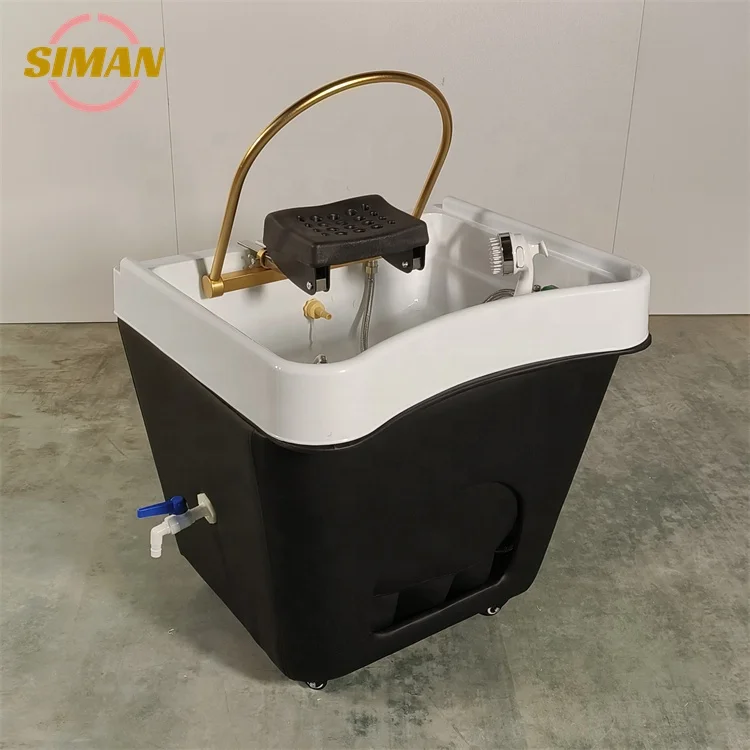 Siman portable shampoo bowl with water tank no plumbing with steamer high quality hot sale factory price head spa beauty salon