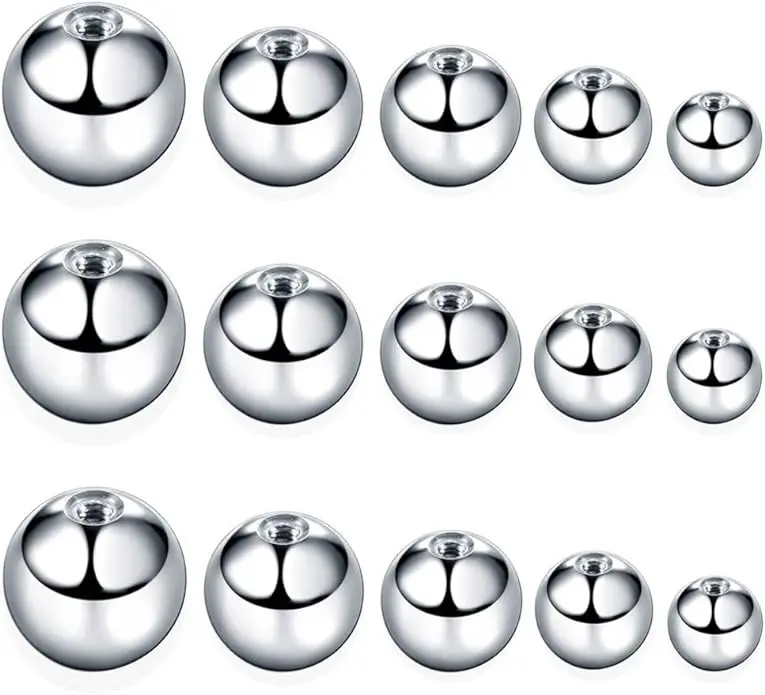 Helix Industrial Barbell Rings Externally Threaded Tongue Nipple Bar Titanium Piercing Trendy Opp Bag Children's Nail Bar