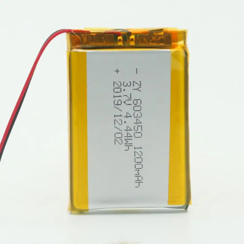 
Custom Micro 603450 3.7V 1200mAh Lipo Battery For Electric Products 