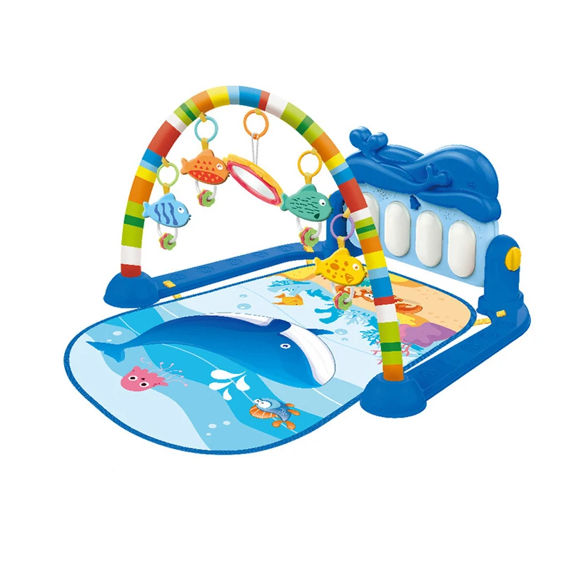 Wholesale Newborn Infant Sleep Toys Foldable Soft Kid Floor Activity Gym Musical Piano Keyboard Baby Crawl Play Mat