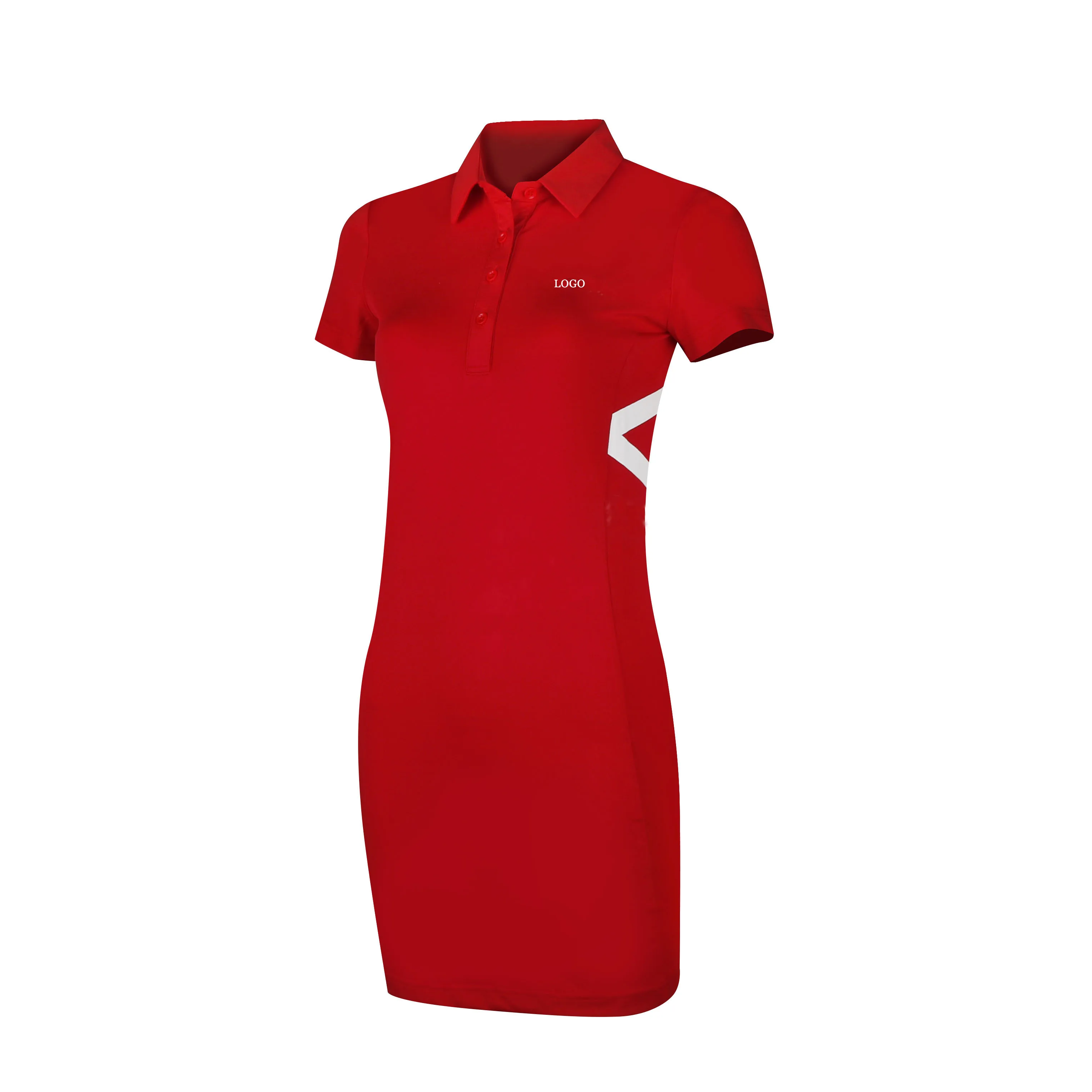 Спортивная Базовая Комбинированная юбка с коротким рукавом, женское платье-поло для гольфа, одежда