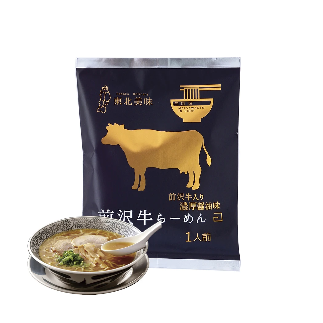 Japanese rich flavor instant beef pork soup firm ramen noodles