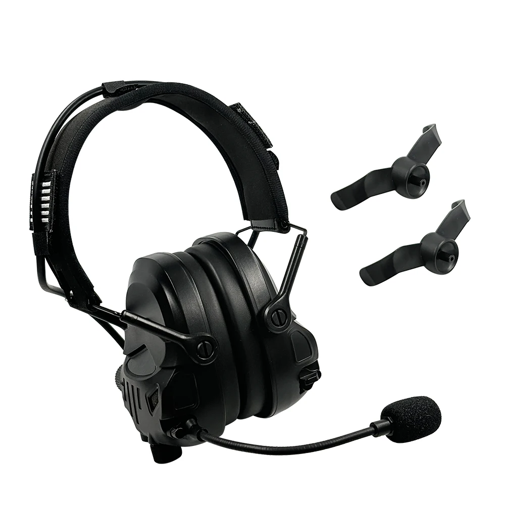 Fully Digital Customized Dual DSP Chips Built-in Microphone Noise Cancelling Tactical Headset Electronic Earmuffs Shooting