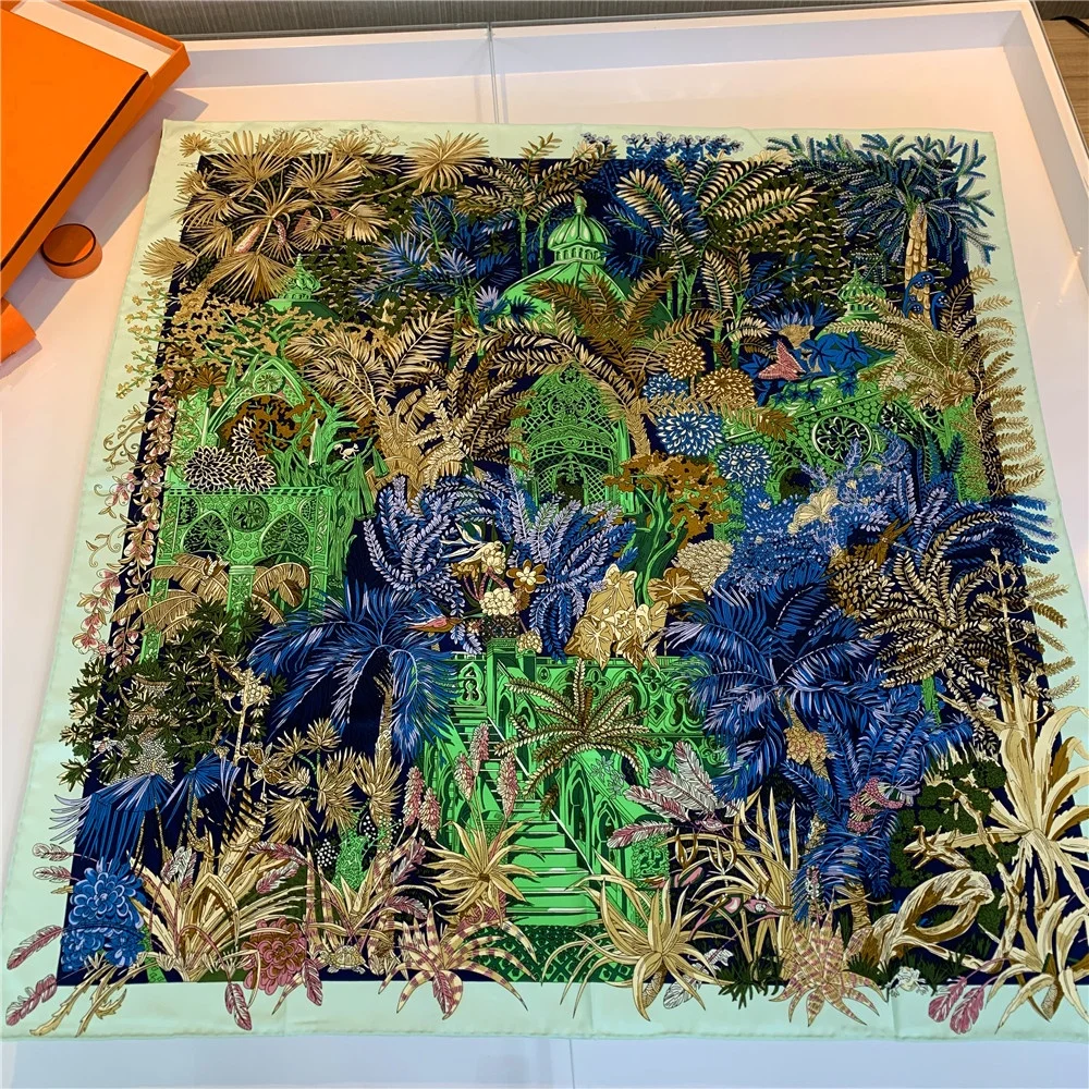 New Fashion Silk Scarf Wholesale 90*90 Square Big Silky Scarves Cheap Satin Women Fashion Shawl