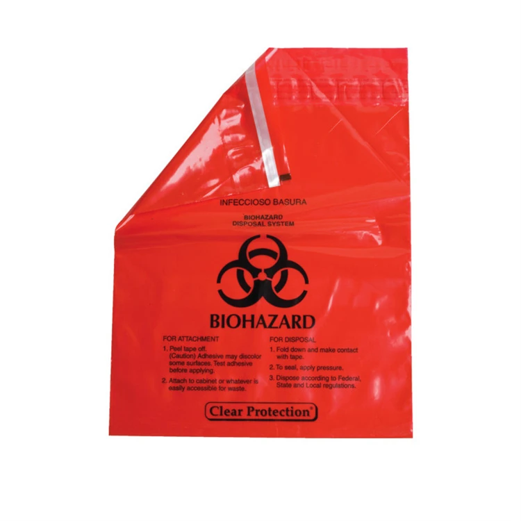 Hot Sale Disposable Dpe/hdpe Biodegradable Red/yellow Autoclave Sterilization Medical Biohazard Waste Bag