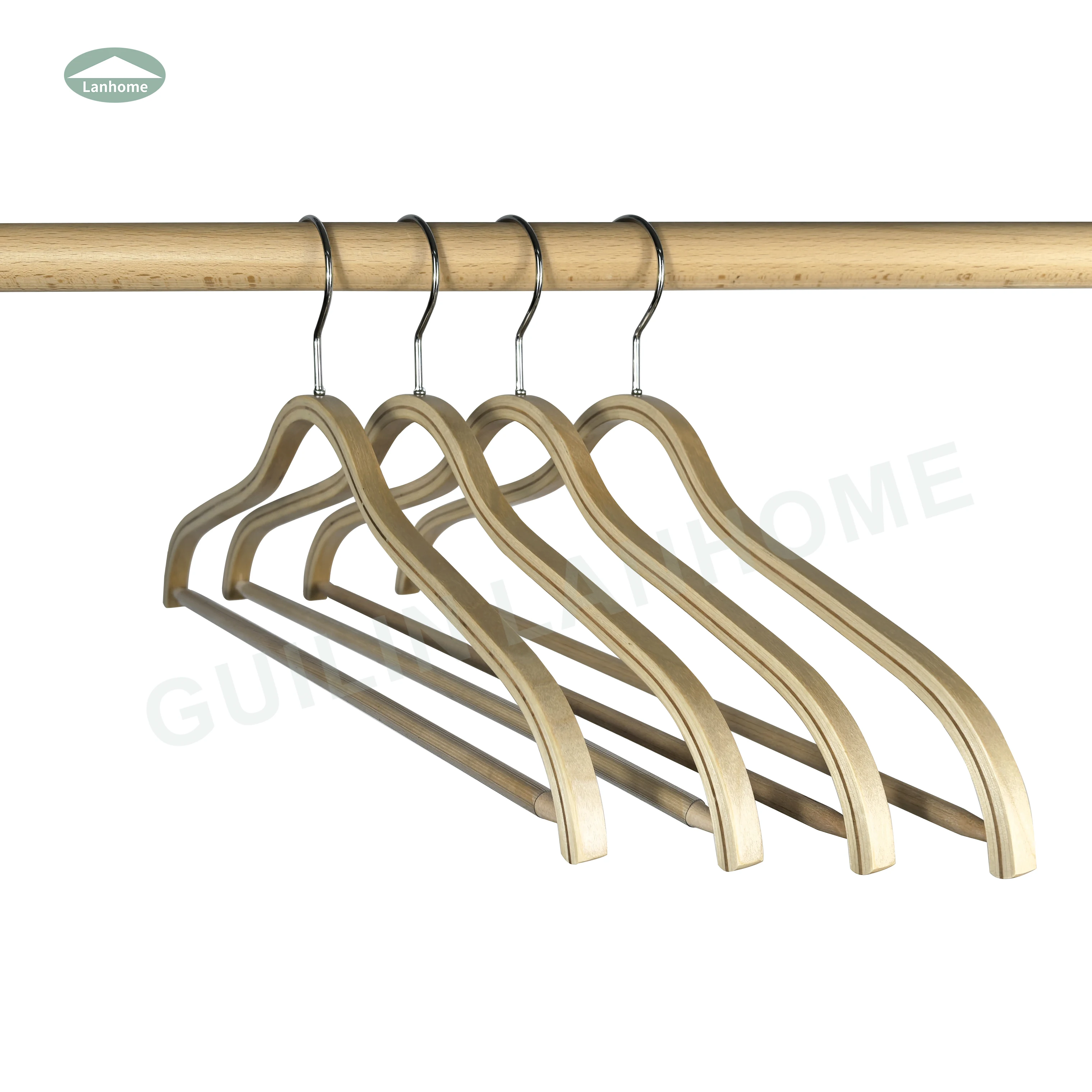 New Arrival Laminated Hangers Special Design Hanger Simple Light Weight Durable Wooden Hanger