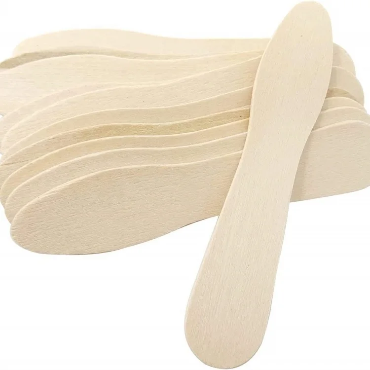 Biodegradable personalized wooden cute disposable  6cm ice cream scoop spoon gelato gift manufacturers