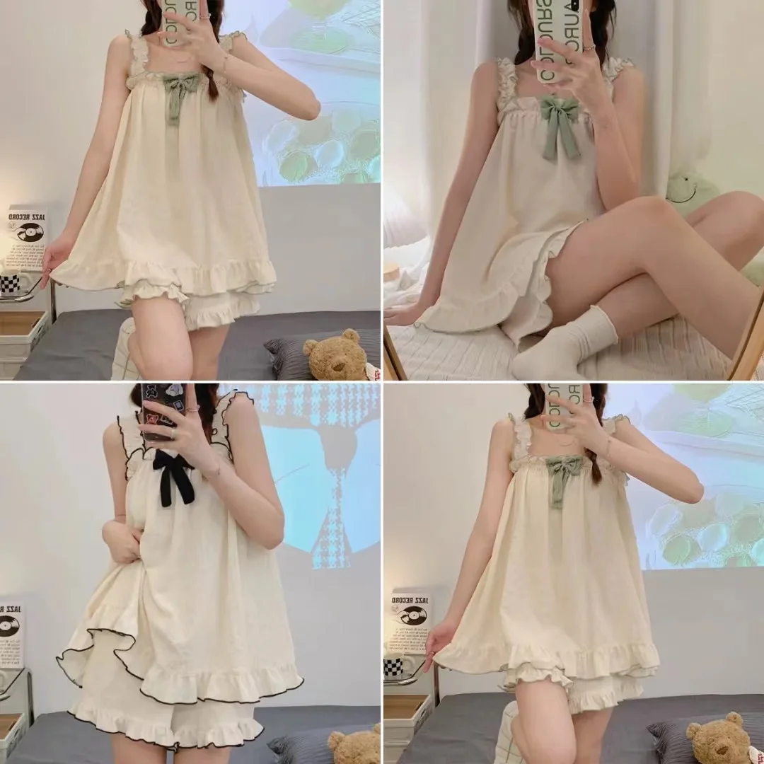 Wholesale of low-priced pajamas with chest pads for women Modal new home clothing ice silk pajamas for women summer thin edition