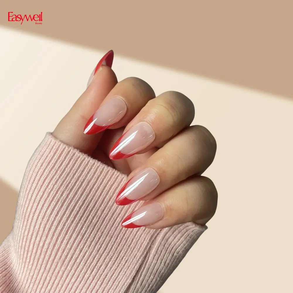 Hot selling 30pcs press on nails wholesale private label custom nail boxes easywell nail sticker