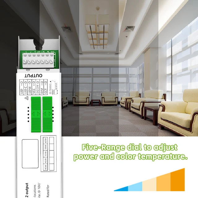 40 Вт 1000mA коммерческий свет двойной источник питания глубокий затемнение пять цветов программируемый светодиодный драйвер