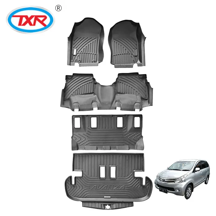 Oem индивидуальный автомобильный коврик для аксессуаров ТПЭ TPO пластиковые 7d однослойные автомобильные коврики AVANZA