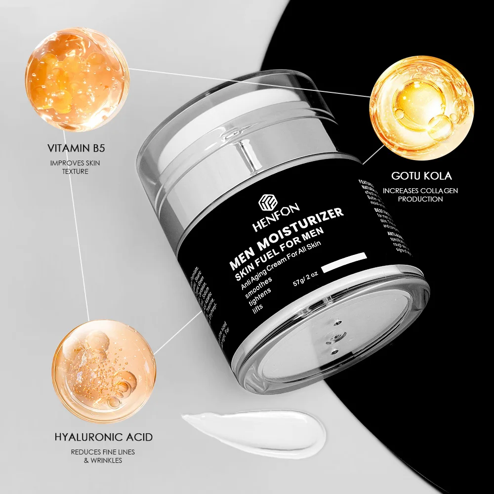 Private Label Hyaluronic Acid Gotu Kola Men Moisturizing Cream Moisturizing Anti Aging Smoothing Cream For All Skin