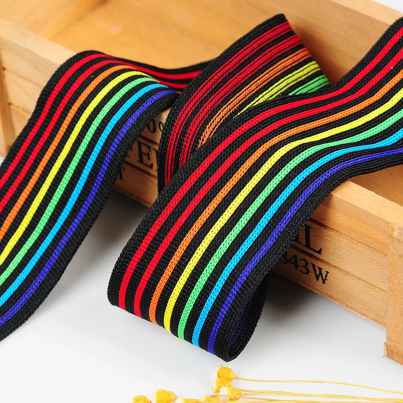 diy gift 38mm polyester grosgrain knitting striped webbing