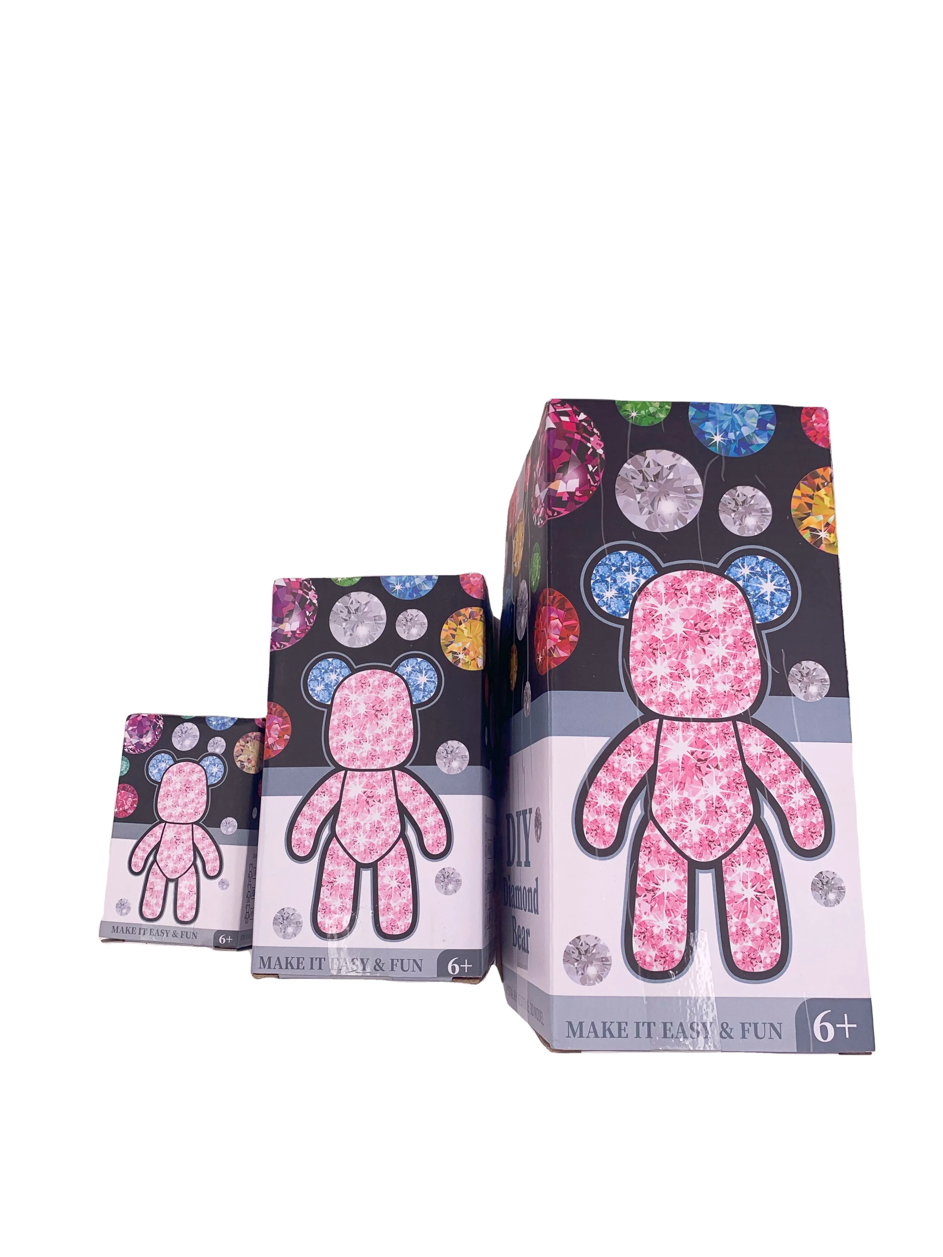 DIY Educational Plastic Diamond Bear Toy Unisex Drawing Toys Set for Kids and Adults for Age 5 to 7 Years