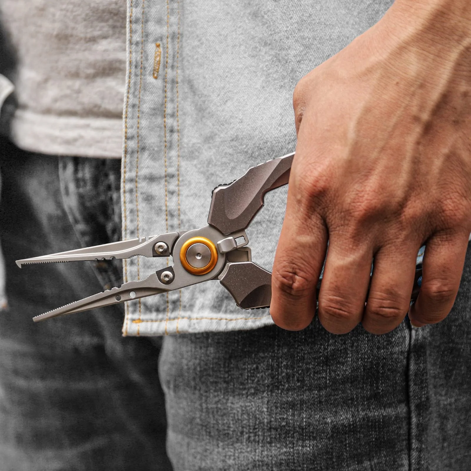 Truscend 2023 Newly arrived stainless steel OEM Seawater Fishing Hooks Remover Fishing Pliers With self locking system