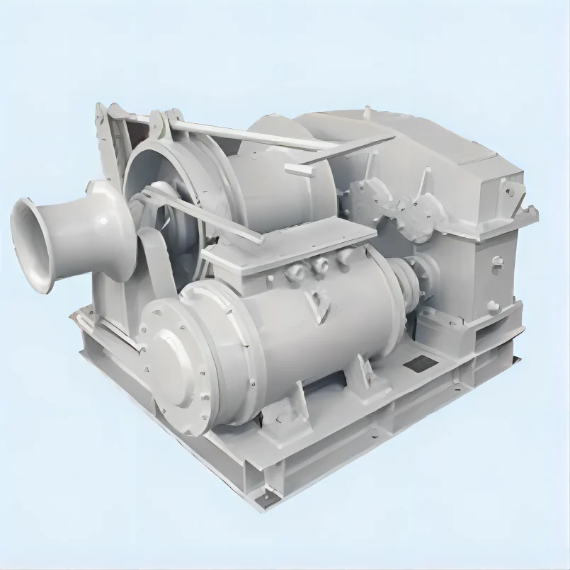 marine diesel anchor machine mooring equipment 150KN rated load electric hydraulic diesel anchor winch