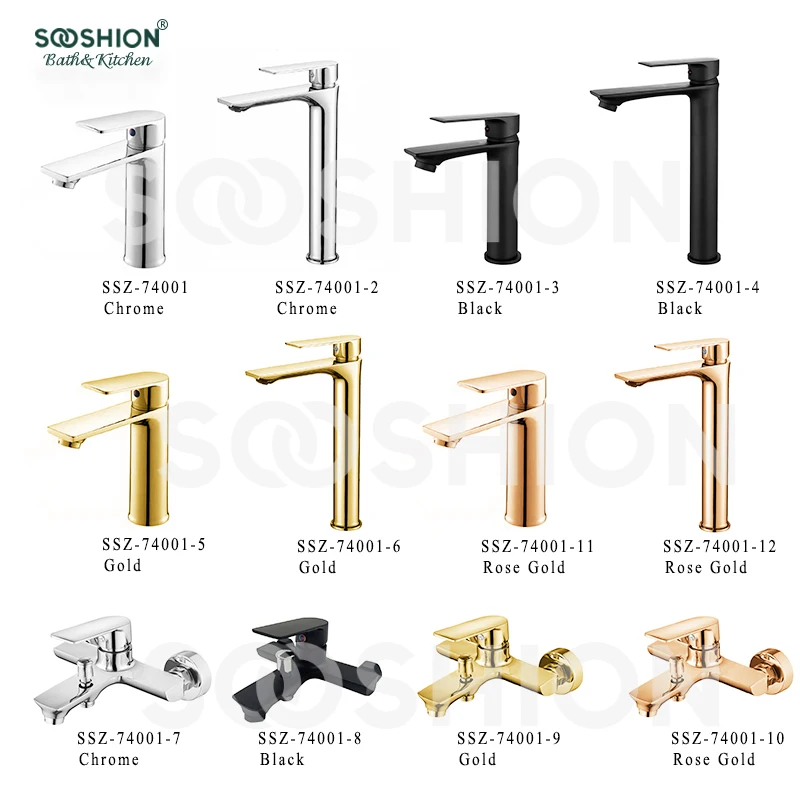 2022 Popular Design Hot and Cold Chrome Bath Mixer Wall Mount Zinc Bath Faucet For Shower
