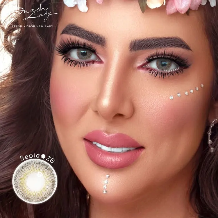 Modern design dark Sepia color contact lens monthly colored lenses