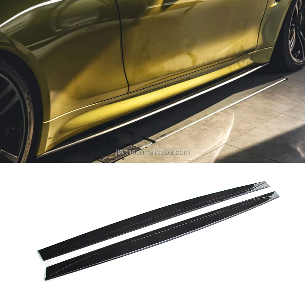 Carbon Fiber Side Skirts Apron Side Bumper Lip Spoiler for BMW F82 F83 M4 Coupe 2 Door F80 M3 Sedan 2012-2017
