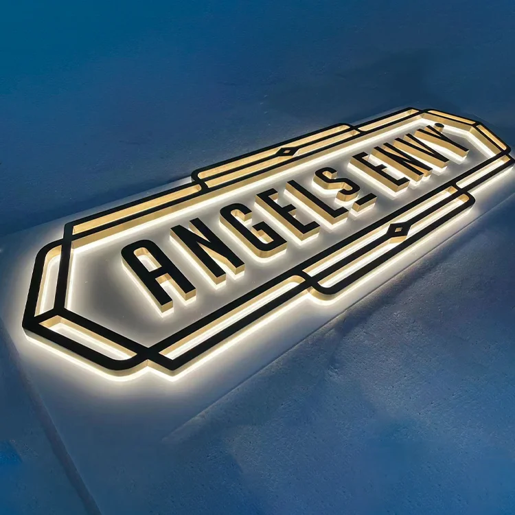 High quality 3d sign led signboard custom stainless steel backlit channel letter sign 3d sign led signage