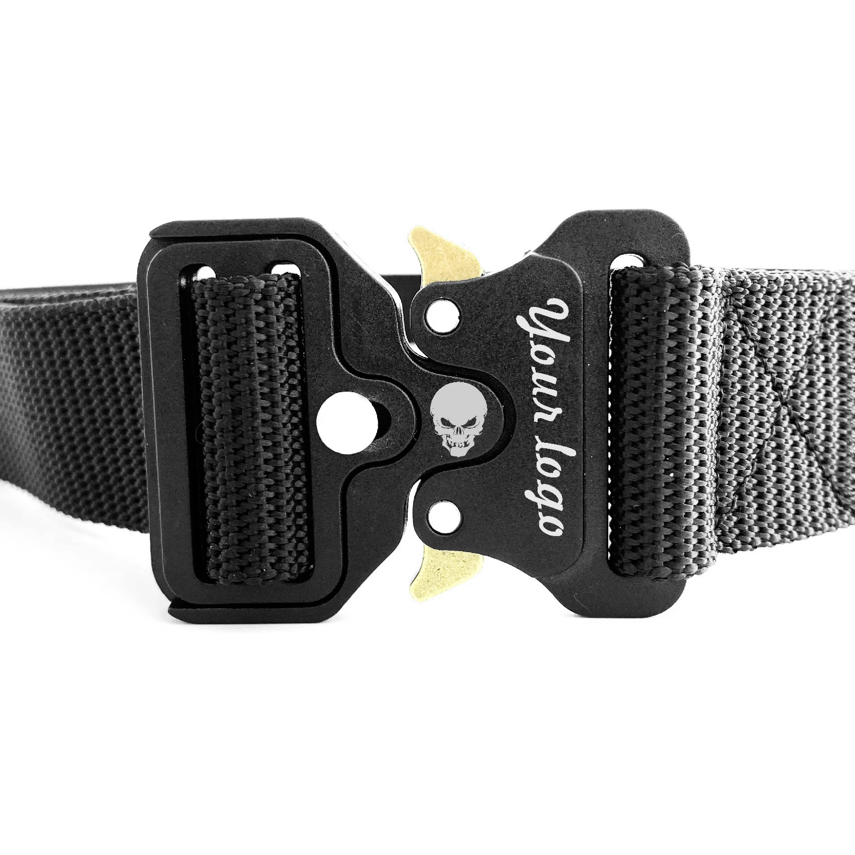 Custom new design army outdoor nylon woven with plastic buckle webbing 8251 durable factory men military tactical fabric belt