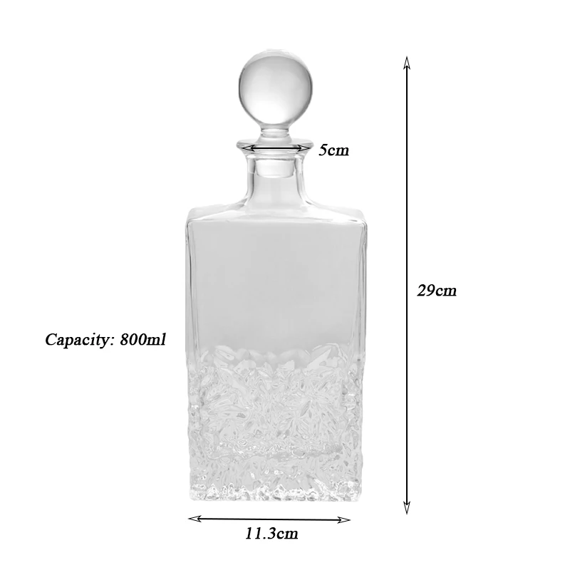 Customized Drinking Wine Glasses Set of 4 Clear Wine Glass Liquor Bottle Whiskey Decanter Set Glass Gift