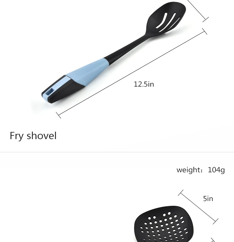 Nylon kitchen utensils and appliances and woolly security high-temperature titanium spoon spatula kitchen suits