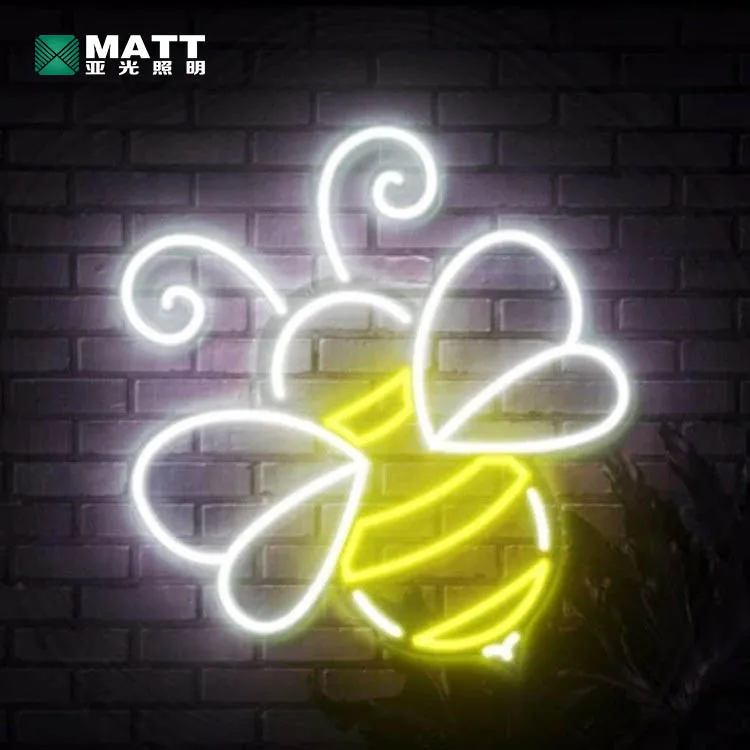 Matt Drop Shipping 5FT Marquee Letters Led BEE Sign Neon Custom Logo LED Neon Sign for Bedroom Kids Room Outdoor Party