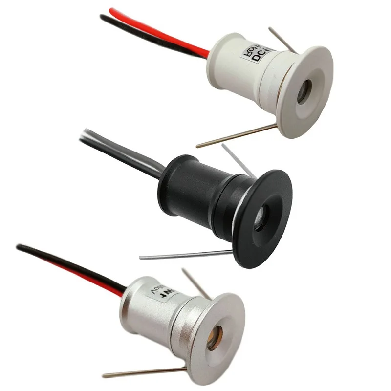 Black or White Silvery Color Aluminum Housing Mini Star Dc12v 1w Single Small Led Spotlight