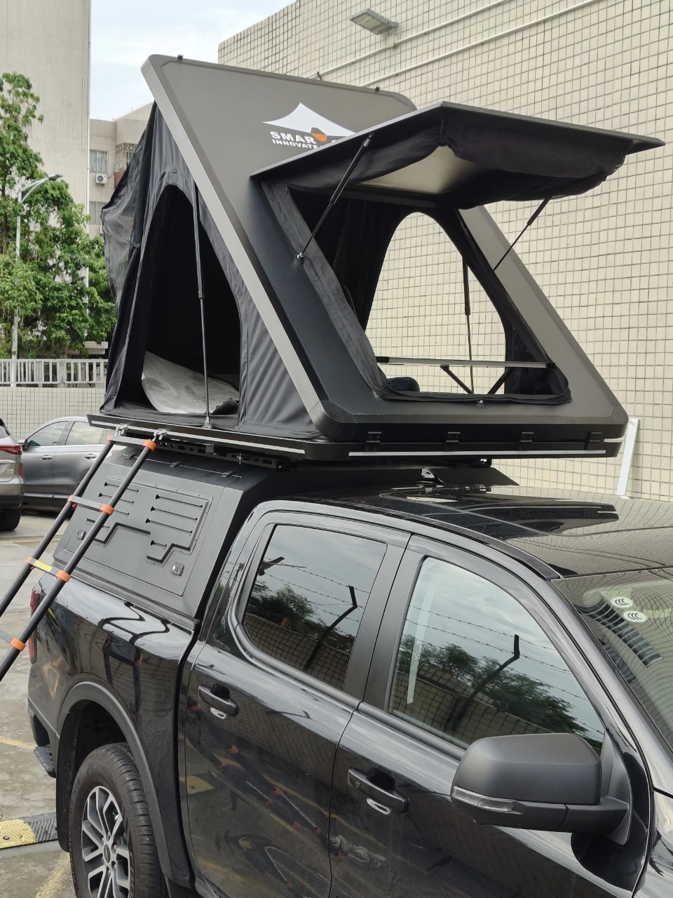 Pop-up hard shell vehicle tents Samrcamp aluminum hard shell roof top tent