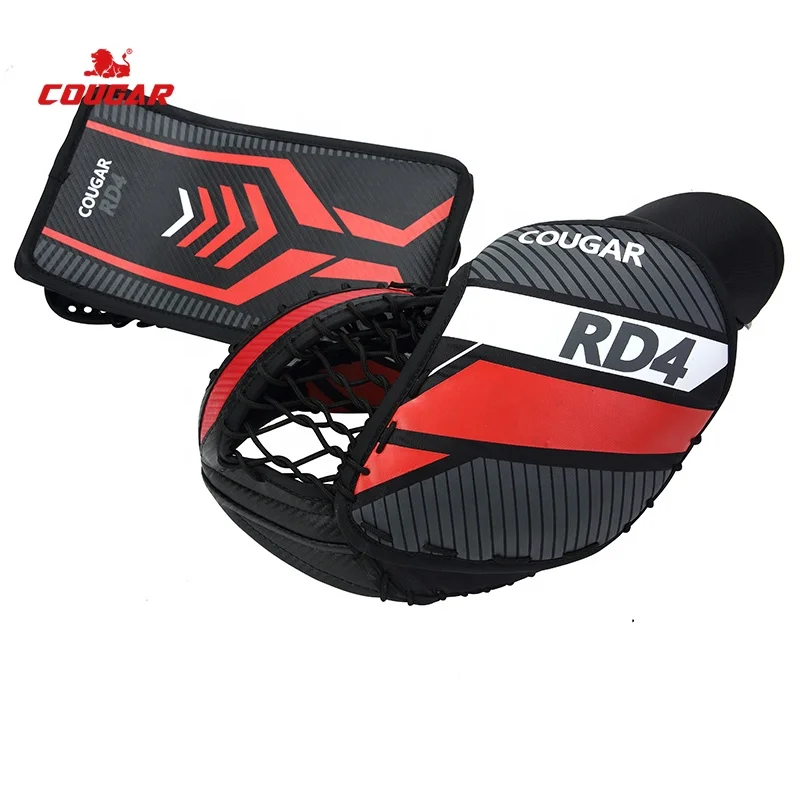 Cougar Hockey Equipment Goalie Pads Gripper Catcher Ice Hockey Grip Sport Protective Roller Skate Player Field Hockey Gloves