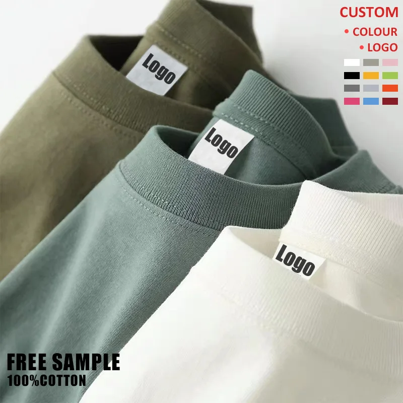 Wholesale High Quality Unisex Women Heavyweight t-shirt White t shirt 100% Cotton Plain t shirts for Men Custom T Shirt