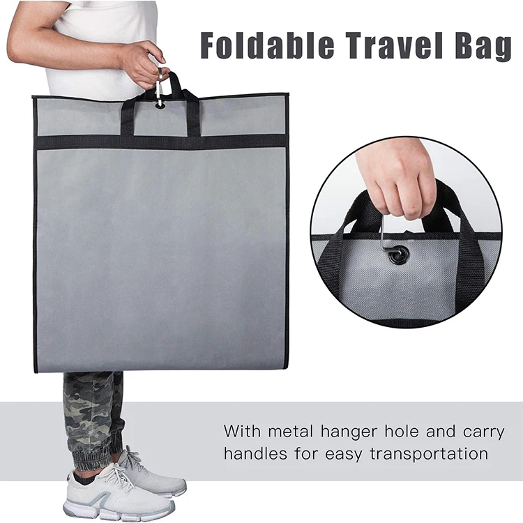 Custom breathable 120GSM non-woven fabric dust cover foldable garment bag for travel
